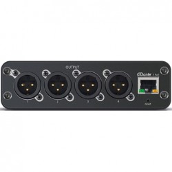 Interface de Audio de DANTE a 4 canales analógicos. Conexión XLR