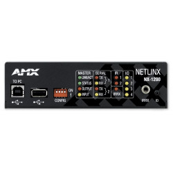 NX-1200. Controlador Integrado Netlinx dotado con 2x RS-232, 2x IR, 4x I/O, 1 receptor IR.